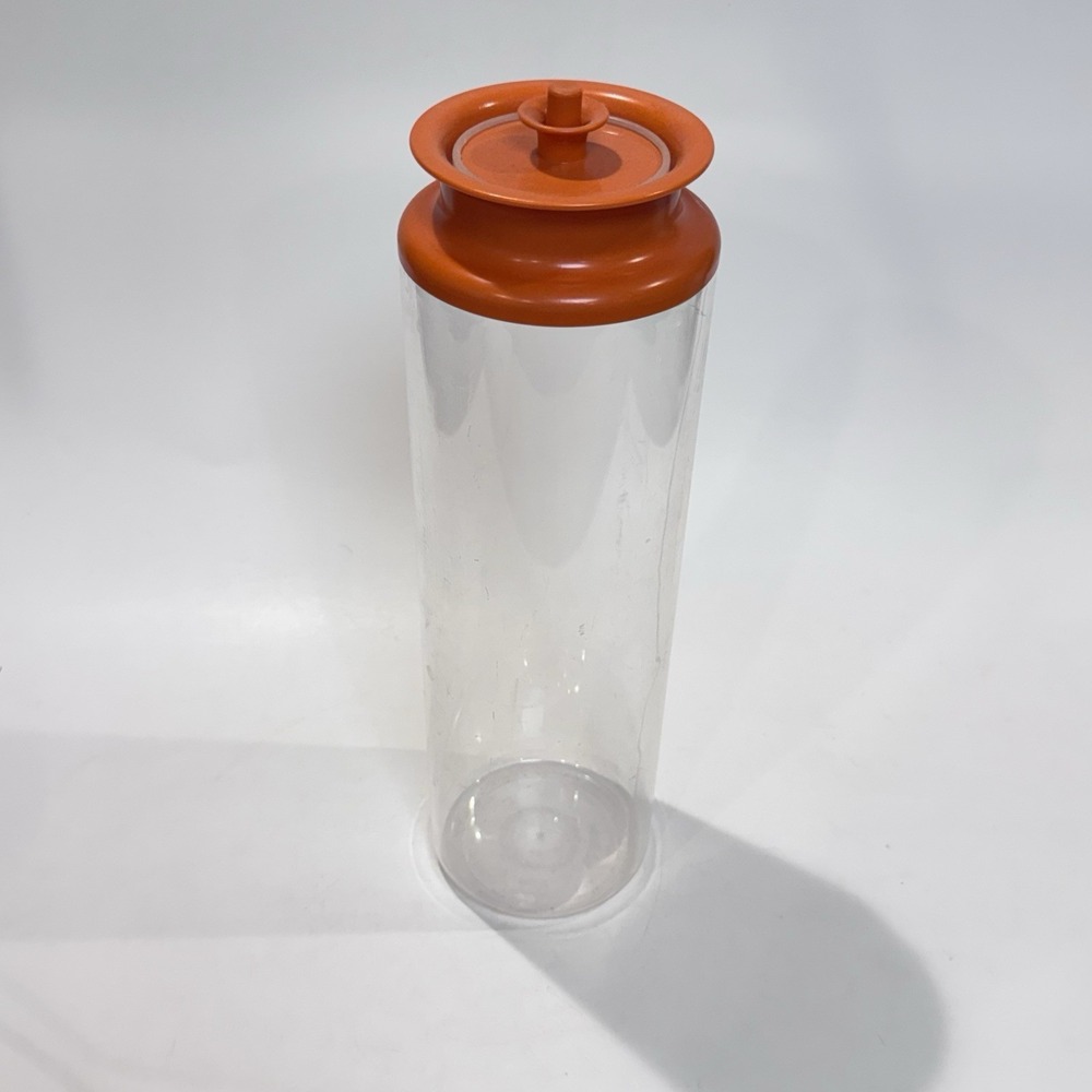 Vintage Tupperware Push & Seal Large Canister Harvest Orange 7 cup No. 1486-2